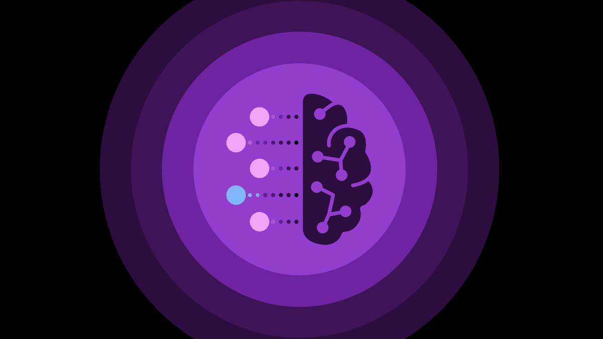 Half of a brain with varying dots