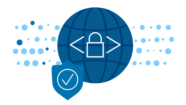 World with code lock and shield